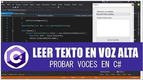 Texto a voz en C# | Probando voces de windows en c# | mediafire