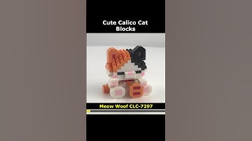 Meow Woof Calico Cat CLC-7297 Mini Blocks Preview #lego #brick #miniblock #nanoblock #block