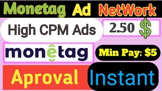 Monetag ad Network | High Cpm adnetwork | Google Adsense alternative