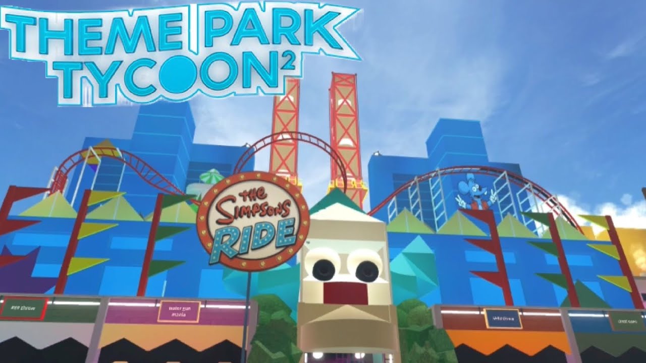 The Simpsons Ride Created In Roblox Tpt2 Theme Park Tycoon 2 Youtube - the simpsons ride universal fl roblox