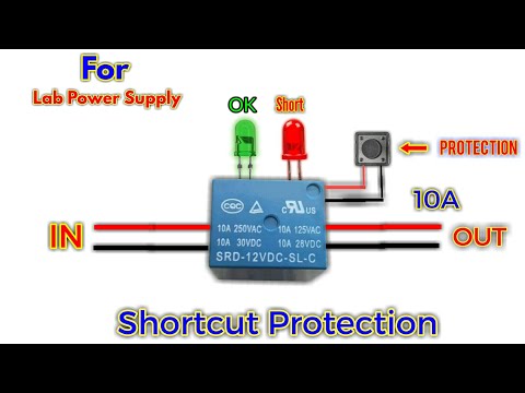 How to make short circuit protection Relay | For Power Supply