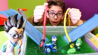 Pj Masks oyuncakları. Pijamaskeliler ile macera videoları! Çizgi film kahramanları