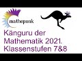 Knguru der mathematik 2021 klassenstufen 78