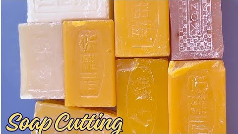 Asmr Soap | Soap Cutting | Dry Soap | Satisfying | Relaxing Sounds | Yellow Soap💛💛💛 #soap #asmrsoap