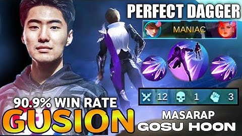 Perfect Hand Speed Combo! MANIAC! GUSION GAMEPLAY BY ɢᴏsᴜ Hoon | MLBB