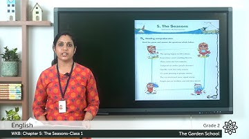 Grade 2 English WKB Chapter 5 Class 1 The Seasons poem Reading and Explanation and Exercise