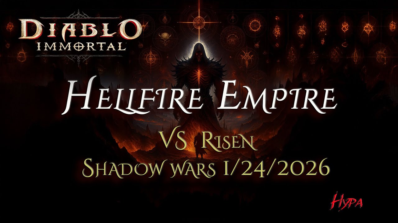 Diablo Immortal Shadow War - Tempest Tank Hunter build 2026 Jan 24th Thcc's Vs Risen