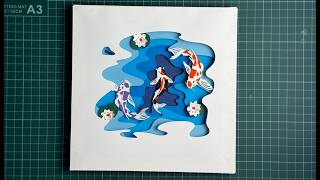 Carps - 3D Layered Shadowbox | Papercraft DIY Tutorial