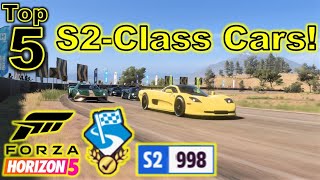 Top 5 BEST S2-Class Cars for Road Racing in Forza Horizon 5!