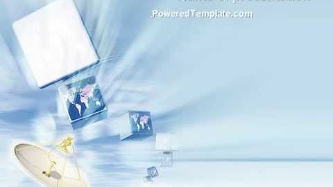 Broadcasting PowerPoint Template by PoweredTemplate.com