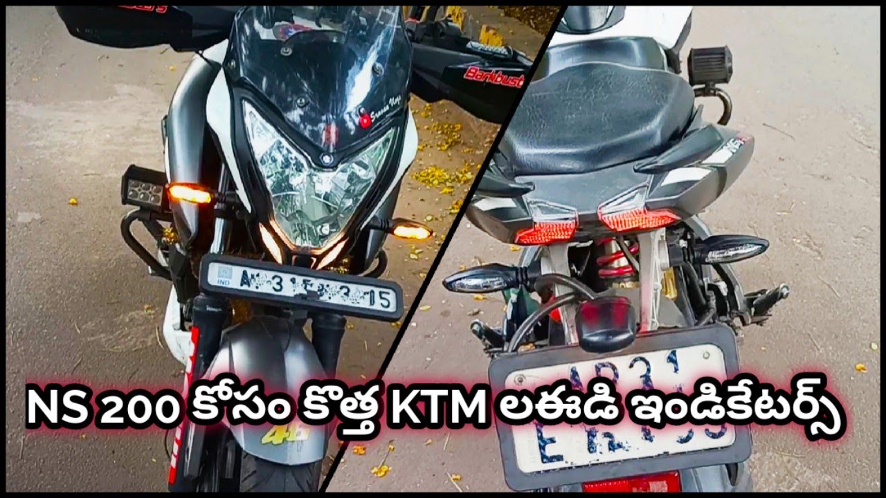 KTM 200 indicators installation on my NS 200 | Vizag | Telugu moto vlogs