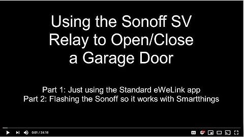 sonoff SV for garage door v2