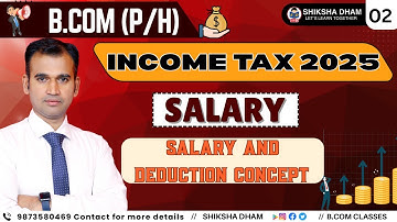Salary | part- 2 | P/H | B.com class du class | Income Tax | By Anuj kumar sir
