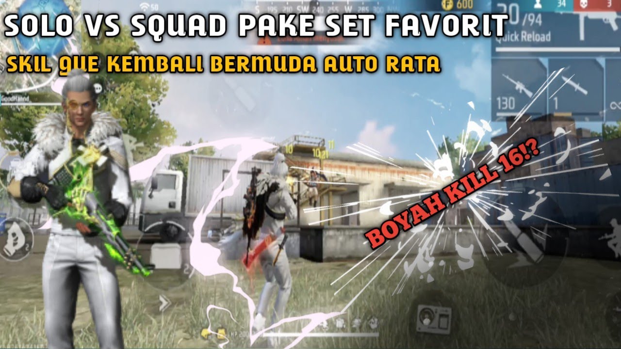 SOLO VS SQUAD PAKAI BUNDLE SERBAH PUTIH - YouTube