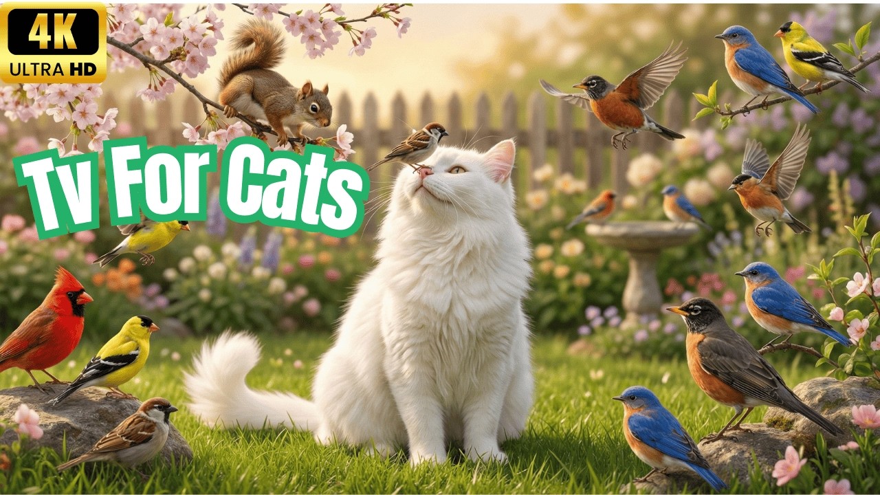 A Calm Garden 🐿️ of Birds, Movement & Gentle Wildlife | 4K UHD