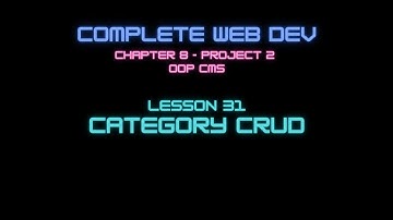 Web Dev 8-31 Category CRUD