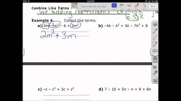 Lesson 5.2 Equivalent Expressions & Collecting Like Terms