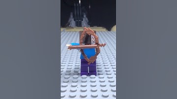 Bow and arrow test #lego #stopmotion #minecraft #animation #shorts