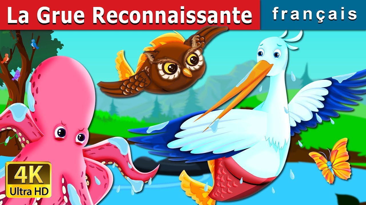 La Grue Reconnaissante | The Grateful Crane Story in French | Contes De Fées Français peter pan 2