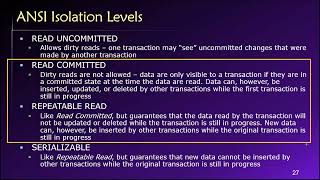 Topic 06, Part 08 - ACID Transactions and Transaction Isolation Levels Profile