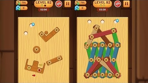 Screw Puzzle: Wood Nut & Bolt - Level 82