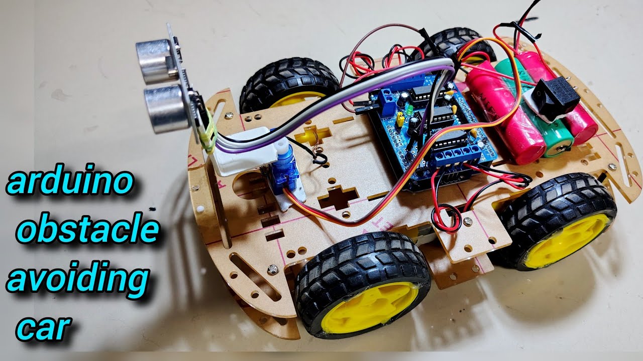 arduino obstacle avoiding car l293d | arduino robot projects - YouTube