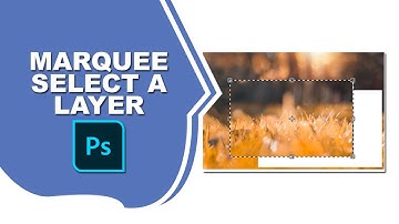 How to marquee select a layer in photoshop