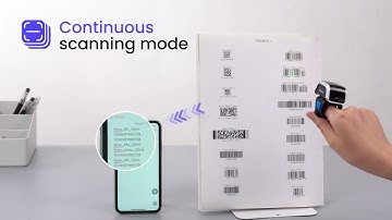 Eyoyo 2D Wearable Ring Barcode Scanner, 3-in-1 connection