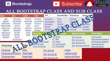 all bootstrap classes | list out all bootstrap 4 class with examples | bootstrap 4 tutorial