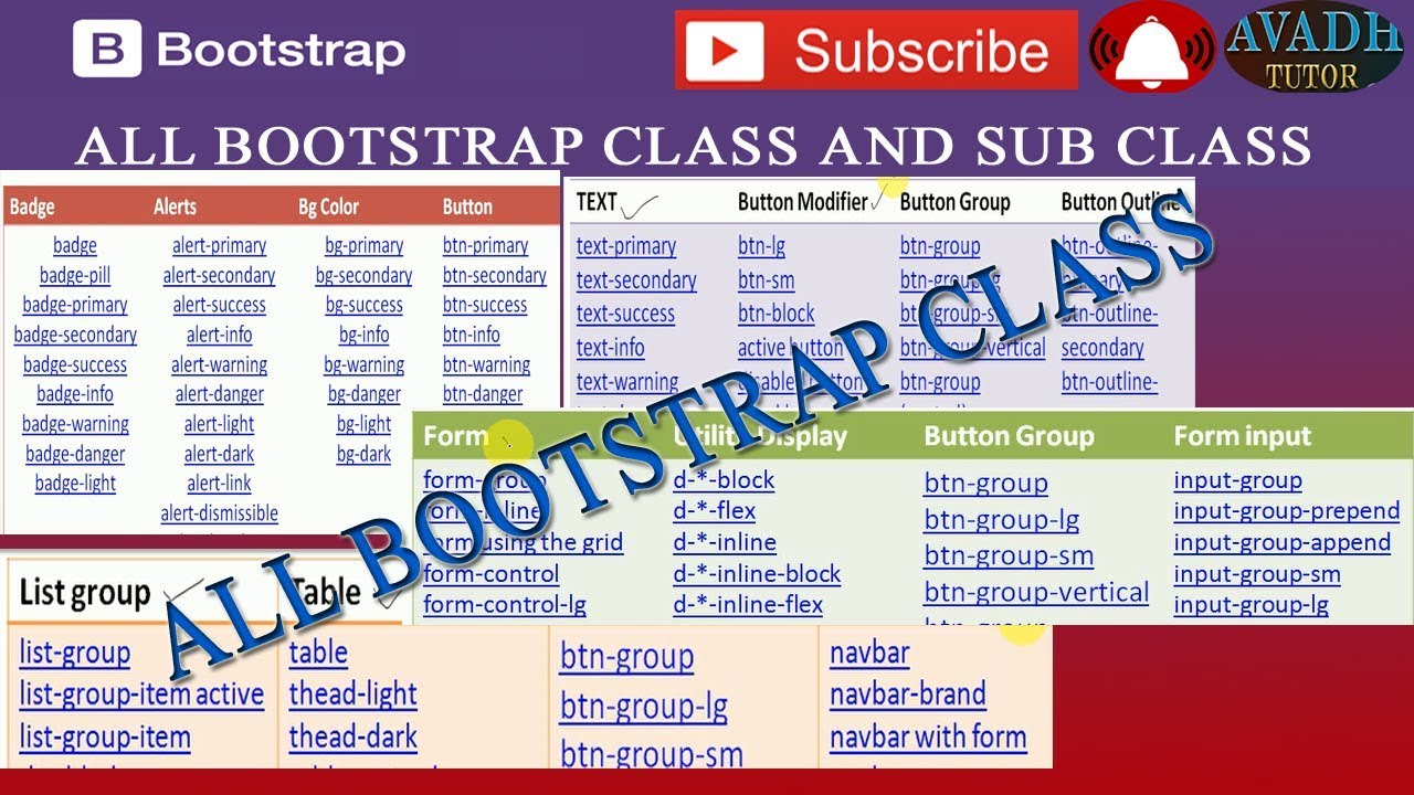 All Bootstrap Classes List Out All Bootstrap Class With Examples