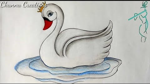 How to draw a Swan...||हंस का चित्र आसानी से कैसे बनायें...