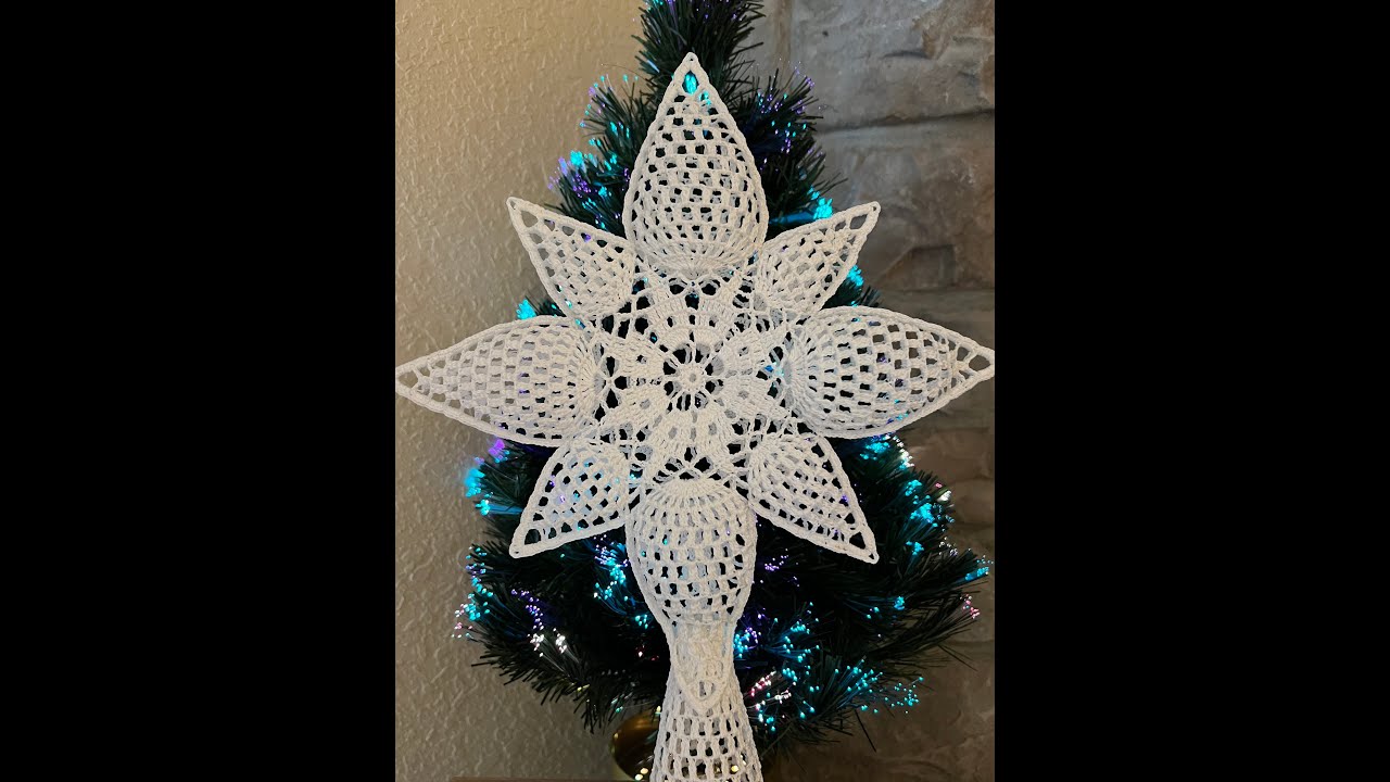 Вифлеемская звезда - верхушка для рождественской елки крючком 