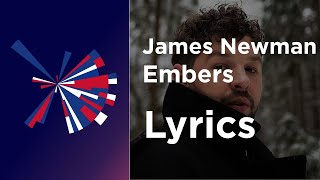 Video thumbnail of "James Newman - Embers (Lyrics) United Kingdom 🇬🇧 Eurovision 2021"