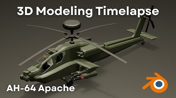 AH-64 Apache 3D Modeling Timelapse