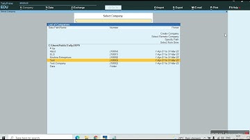 How to Enable or Disable auto loading of Company in Tally Prime