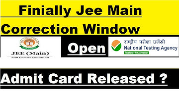 Jee Main 2022 Urgent Update By NTA Correction Window Open
