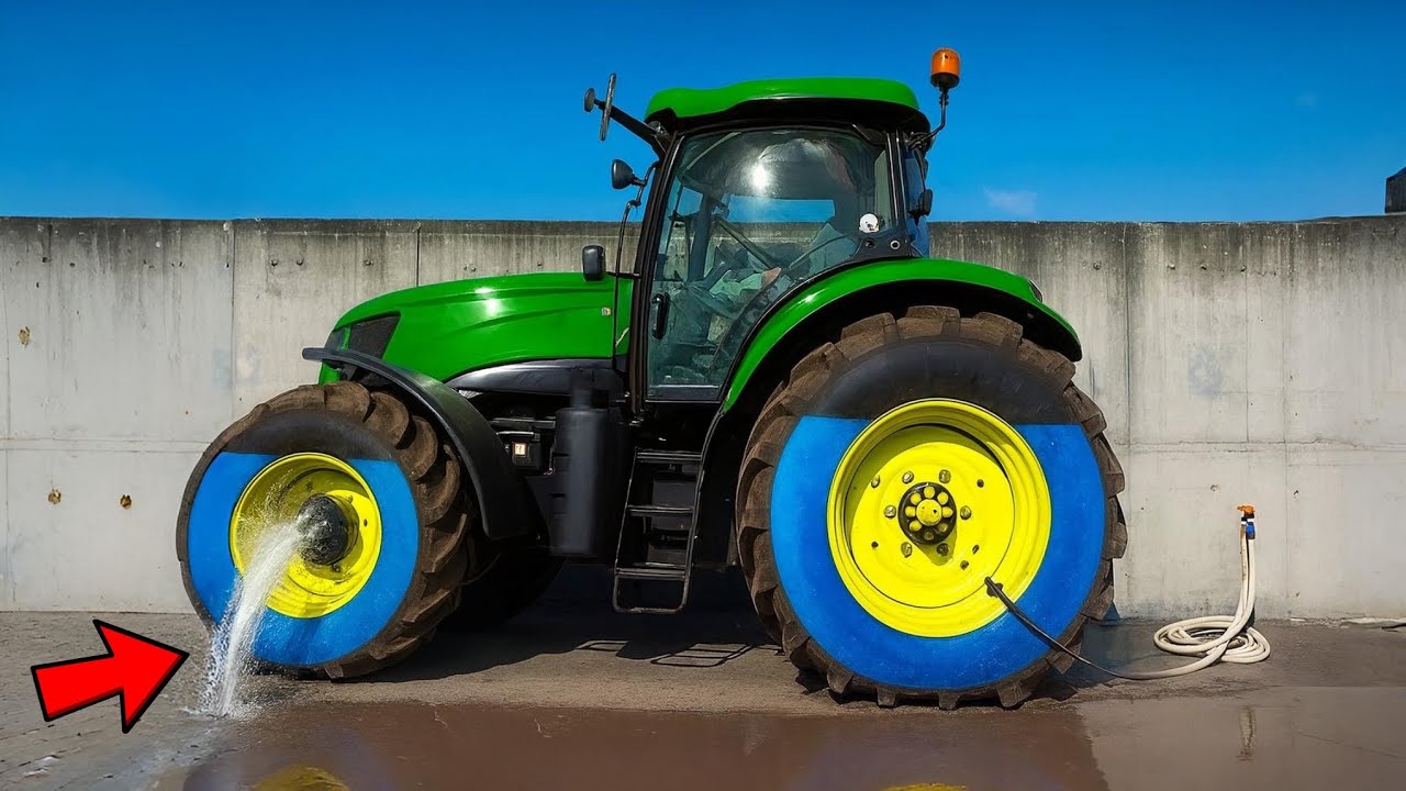 Зачем в колёса трактора заливают воду?
