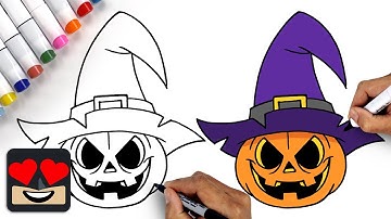 How To Draw Halloween Jack-O-Lantern | Easy Drawing Tutorial