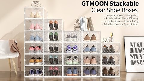 GTMOON Stackable Clear Plastic Shoe Box Installation Instruction