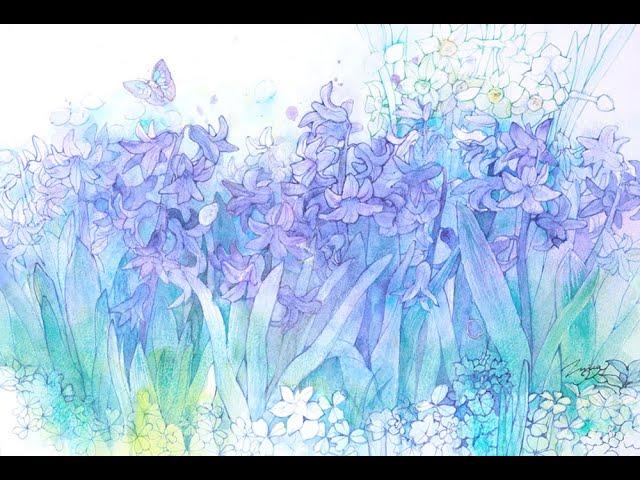 Eng Sub]からすうり/Japanese snake gourd【HOW TO WATERCOLOR 47