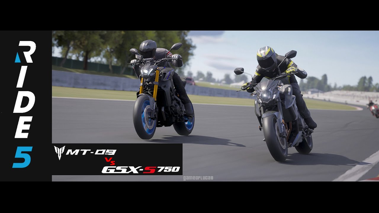 Yamaha Mt 09 Vs Suzuki Gsr 750 Ride 5 High Speed Duel Yamaha MT 09 vs Suzuki GSX S750 at #MagnyCours