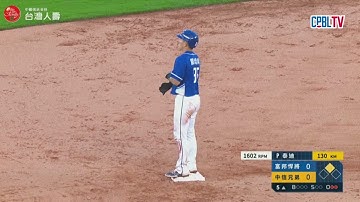 05/28 富邦 VS 中信 五局上，戴培峰擊出中外野安打，富邦一出局攻佔得點圈，最後沒能攻下分數