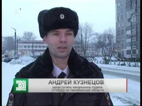 Железными цепями сковали колеса большегрузов полицейские в Челябинске