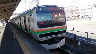 E231系1000番台宮ヤマU526編成(機器更新車) JR高崎線普通平塚行き 行田駅発車