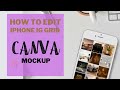 How to edit iPhone IG grid Canva Mockup