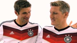 Was trinkt die Kuh ? DFB Trikot Home 2014 Schweinsteiger und Müller