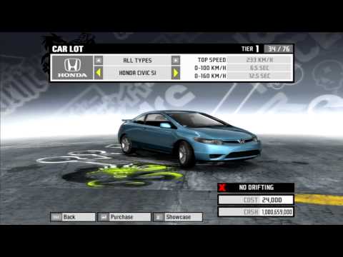 Need For Speed Pro Street - All Official & Bonus Cars (HD)