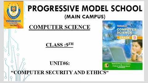 Grade 9 Computer Science Unit 6 Computer Security & Ethics