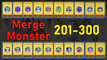 Wuggy Knight, Wuggy King, Kingcrab Glamrock in Merge Monster Game Video All Levels 201-300 Gameplay