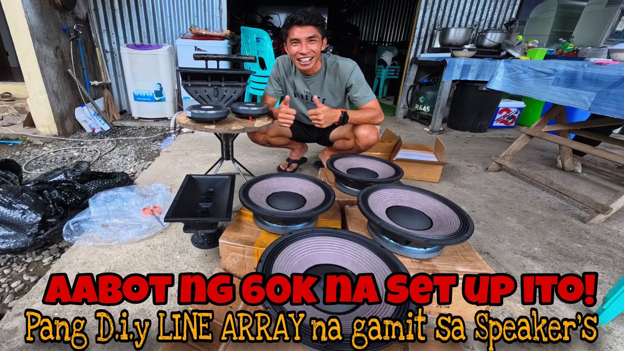 60k na pagbuo sa D.I.Y na 4 Single Line Array 